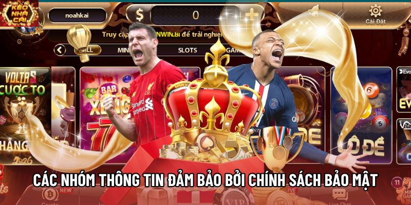 Các nhóm thông tin được đảm bảo bởi chính sách bảo mật